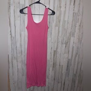 Pink Sleeveless Maxi Dress